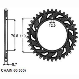 Tandwiel achter SUNSTAR SUNR1-5334-44