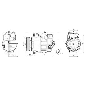 Compressor, ar condicionado AVA COOLING VNAK447