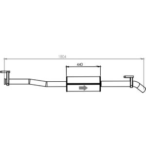 Mittelschalldämpfer DINEX 54308