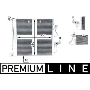 A/C-kondensor MAHLE AC 376 000P