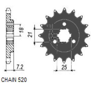 Pignone anteriore SUNSTAR SUNF335-15