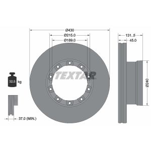 Bremsscheibe TEXTAR 93308700