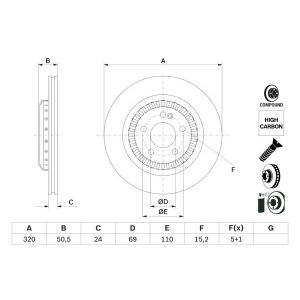 Disco de freno BOSCH 0 986 479 H39