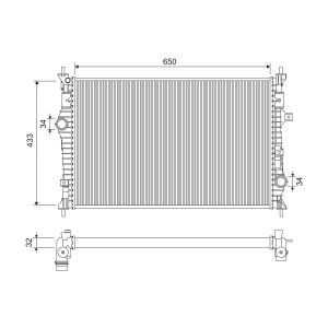 Radiador, arrefecimento do motor VALEO 701284