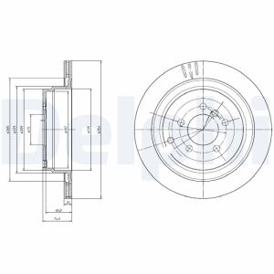 Bromsskiva DELPHI BG4021C