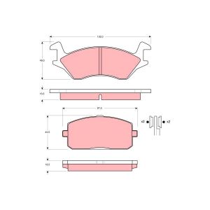 Set di pastiglie freno TRW GDB234, fronte