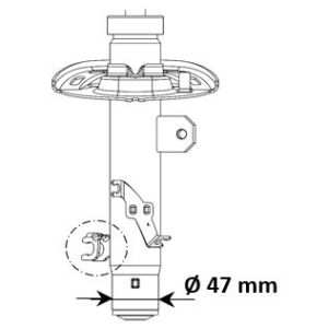 Schokdemper Excel-G KYB 3338013 links