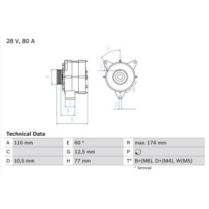 Drehstromgenerator BOSCH 0 986 039 790
