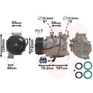 Compresseur de climatisation VAN WEZEL 2500K311