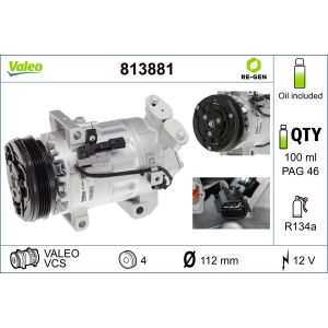 Compressor, ar condicionado VALEO 813881