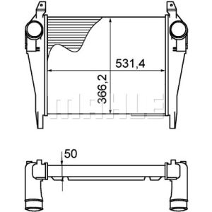 Ladeluftkühler MAHLE CI 268 000P