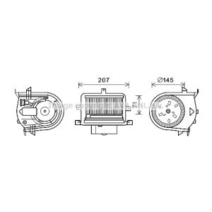 Motore elettrico, ventola interna AVA COOLING VN8350