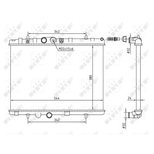 Radiador, arrefecimento do motor Economy Class NRF 58226A