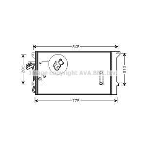 Condensator, airconditioning AVA COOLING VNA5244D AVA