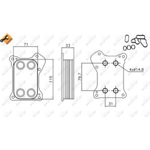 Ölkühler, Motoröl NRF 31167