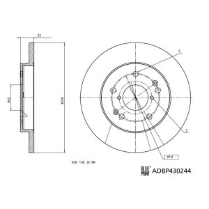 Jarrulevy BLUE PRINT ADBP430244