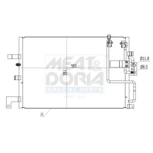 A/C-kondensor MEAT & DORIA 991217
