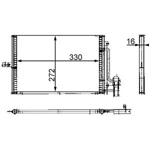 Condensatore, impianto di climatizzazione BEHR MAHLE AC 317 000S