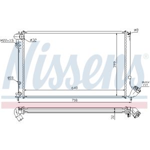 Radiatore, raffreddamento motore NISSENS 63732