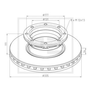 Bromsskiva PETERS 016.663-00A