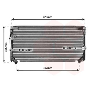Condensator, airconditioning VAN WEZEL 53005006