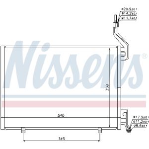 Condensador, aire acondicionado NISSENS NIS 940107