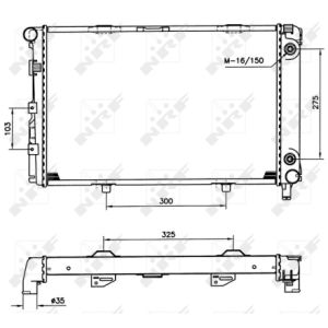 Radiador, refrigeración de motor EASY FIT NRF 516580