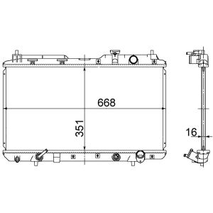 Arrefecedor do motor MAHLE CR 740 000S