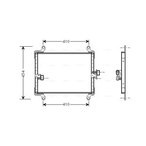 Condensador, sistema de ar condicionado AVA COOLING FT5206