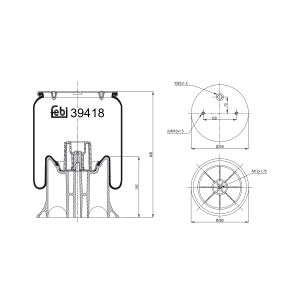 Fuelle de resorte, suspensión neumática FEBI BILSTEIN 39418