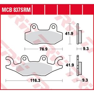Jarrupalasarja TRW MCB837SRM