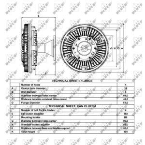 Koppeling, radiatorventilator NRF 49047