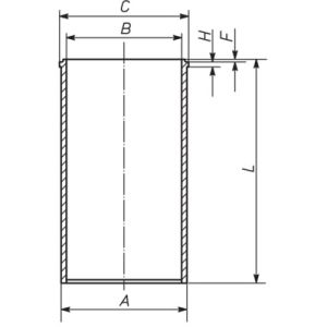 Chemise de cylindre MAHLE 043 WV 39 00