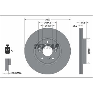 Bremsscheibe TEXTAR 92321303