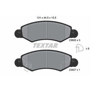 Kit de plaquettes de frein, frein à disque TEXTAR 2360501, Avant