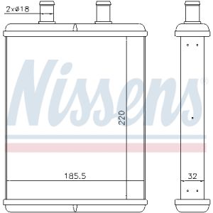 Lämmönvaihdin, matkustamon lämmitysjärjestelmä NISSENS 71817