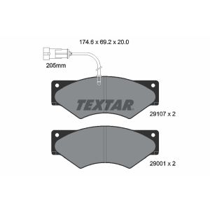 Bremsbelagsatz TEXTAR 2910701