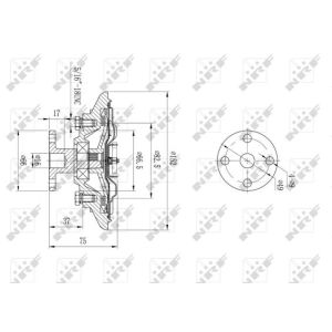 Koppeling, radiatorventilator NRF 49592
