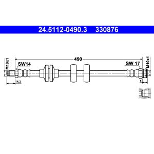 Bremsschlauch ATE 24.5112-0490.3