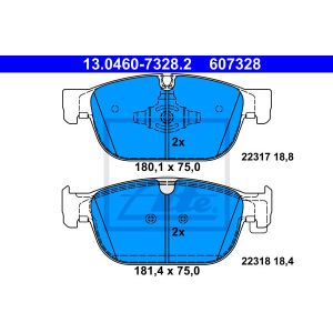 Bremsbelagsatz ATE 13.0460-7328.2, Vorne
