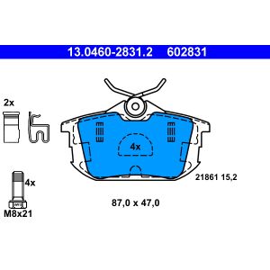 Blue Print ADC44266 Pastiglie Freno Posteriori – Larghezza 47,2 Mm – Ricambio Auto Di Qualità