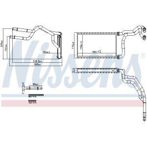 Intercambiador de calor, calefacción interior NISSENS 707300