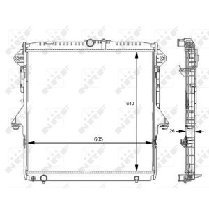 Radiateur, refroidissement du moteur NRF 59074