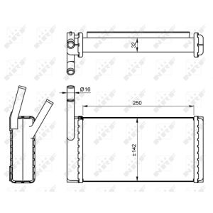 Scambiatore di calore, riscaldamento interno NRF 54265