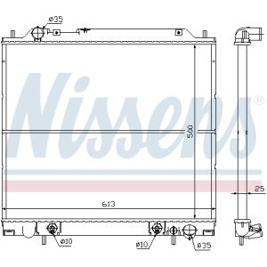 Radiador, refrigeración de motor NISSENS 62855