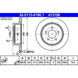Disque de frein ATE 24.0113-0196.1