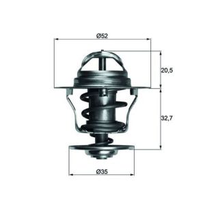 Thermostat (liquide de refroidissement) MAHLE TX 12 88D