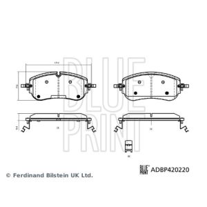 Levyjarrun jarrupalasarja BLUE PRINT ADBP420220