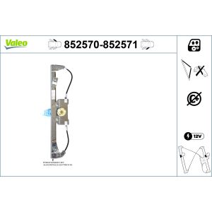 Regulador de janelas VALEO 852571