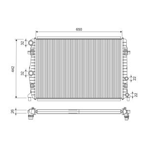 Radiador, arrefecimento do motor VALEO 701285